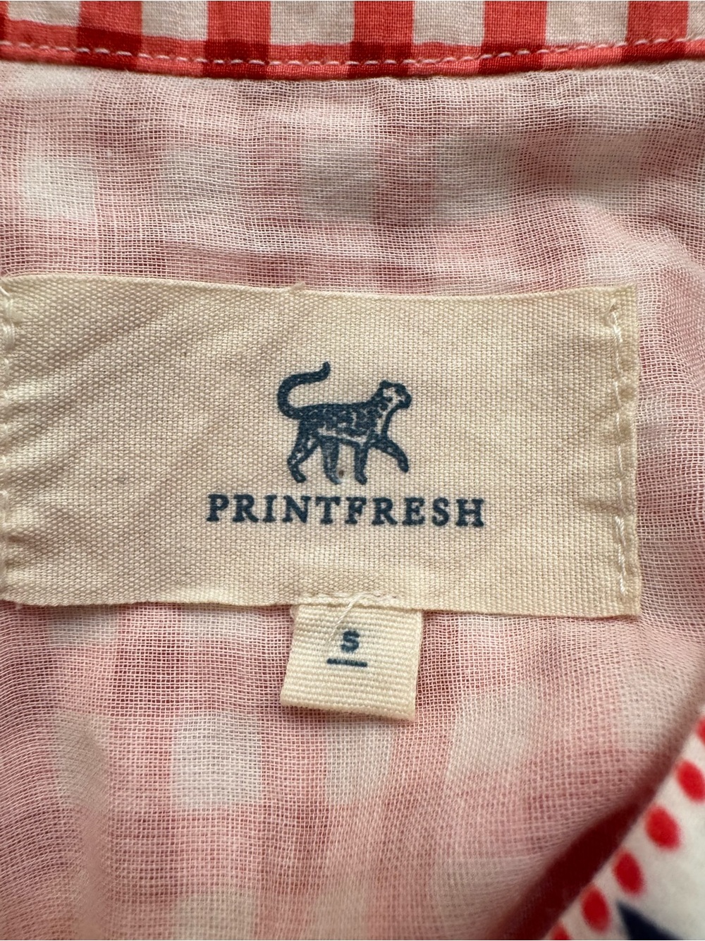 Printfresh Rosalita Gingham Mini Tiered Dress Small Cotton - Picture 7 of 10